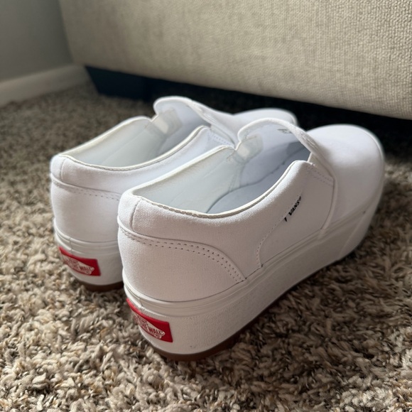 Vans Women's Asher Platform St Shoes Canvas White Size 10 - Picture 8 of 9